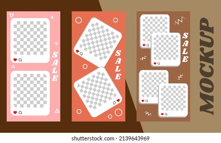 Mockup templates for social media content