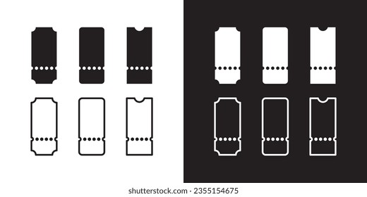 Mockup tickets. Admission tickets set. Coupons or tickets. Vector scalable graphics