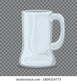 maquillaje, vidrio transparente, vidrio transparente vacío, diseño de ilustración vectorial de vidrio de sídel transparente