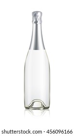 Mock-up Transparent Isolated Realistic Champagne Bottle Vector
