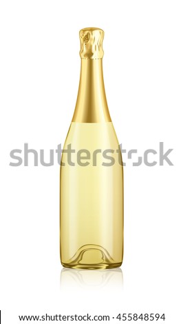 Download Mockup Transparent Isolated Realistic Champagne Gold Stock Vector (Royalty Free) 455848594 ...