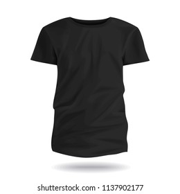 Mock-up T-shirt Kids Template Advertising Store Fashion Casual Apparel Black