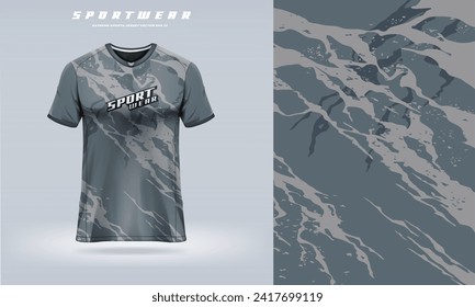 Mockup t-shirt sport jersey abstract texture background dark grey, for esport,   motocross, cycling, fishing, diving, leggings, soccer, gaming, racing, vector