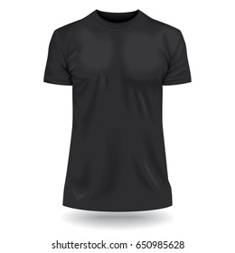 Mock-up T-shirt Sport Template Advertising Store Fashion Casual Apparel Black