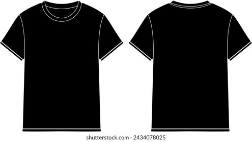 mockup tshirt vector, editable vector tshirt mockup for fabric preview of screen printing supply, Set of blank t shirt outline sketch. Apparel t-shirt CAD design