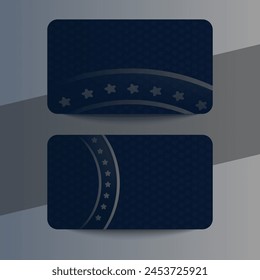 Mockup of two horizontal business cards at white textured background