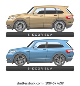 Mockup of unique concept crossover utility vehicle (CUV) car with 3-door and 5-door version design.