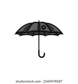 mock-up of an upright open umbrella vector illustration