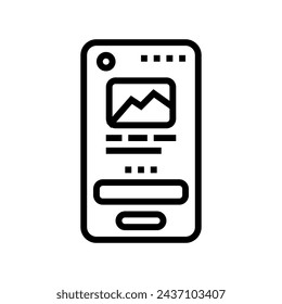mockup ux ui design line icon vector. mockup ux ui design sign. isolated contour symbol black illustration