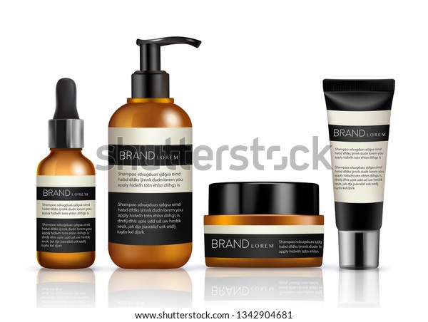 Download Mockup Vector 3d Skincare Cosmetic Illustration Stock Vector Royalty Free 1342904681