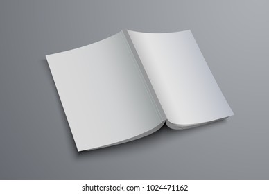 mockup of a vector brochure lying on the inside, for presentation of the front and back covers. Template of universal catalog Ð�4 or Ð�5.