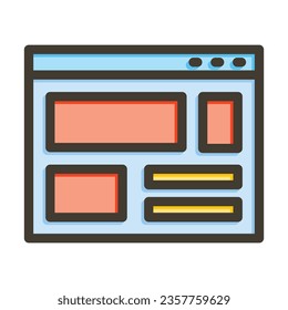 Mockup Vector Thick Line Filled Colors Icon For Personal And Commercial Use.
