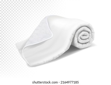 Mockup white blanket. Vector illustration.