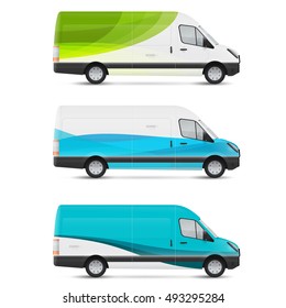 Mockup white bus. Set of design templates for transport. Branding for advertising, business and corporate identity.