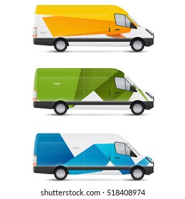 Mockup white bus. Set of design templates for transport. Branding for advertising, business and corporate identity.