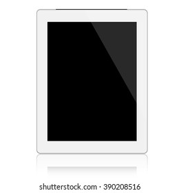 mockup white digital tablet similar to ipades style isolated on white vector design