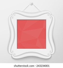 Mockup white frame for photo or picture