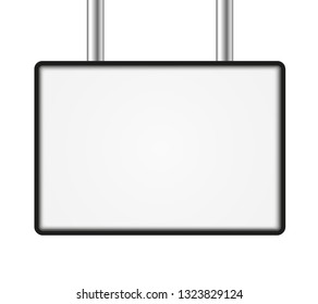 Mockup. White poster with black frame. Blank template blank layout. Vector illustration