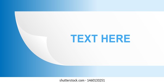 Mock-up white roll long paper for note and text. Flat illustration EPS10