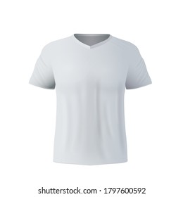 Mockup of a white t shirt isolated on a white background for your creativity