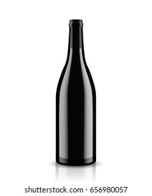 Mockup wine bottle. vector design.