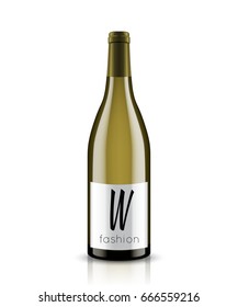 Mockup wine bottle. vector design.