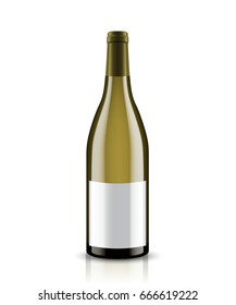 Mockup wine bottle. vector design.