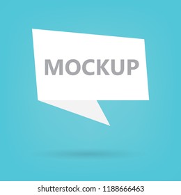 mockup word on a speech bubble- vector illustration