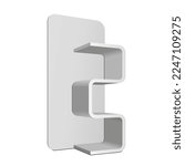 Mockup Zigzag, Crankle Retail Shelves Floor Display Rack For Supermarket Blank Empty. Cell. Cardboard. Mock Up. 3D On White Background Isolated. 