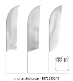 Mockups of banner flags. Vector