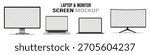 Mock-ups gadgets collection Smartphone,Pc, Tablet, Laptop, blank screen for your design. Side and top, isometric view. Mockup generic device. Template for infographics or presentation ui, ux.