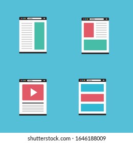 Mockups set icons stock vector illustration 