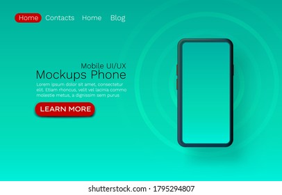 Mockups ui Vorlage, Website-Banner-App-Bildschirm. Vektorgrafik