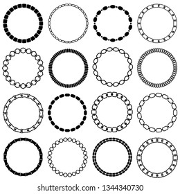 Mod Black Chain Circle Frames Stock Vector (Royalty Free) 1344340730 ...