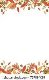 Mod Fall Leaves Repeating Vertical Vector Illustration 1