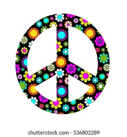 mod flower peace sign