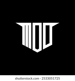 MOD letter logo design with white background in illustrator, vector logo modern alphabet font overlap style, calligraphy designs for logo, Poster, Invitation, etc.