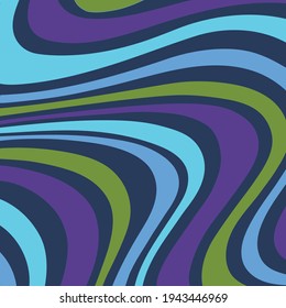 mod swirling purple green blue vector stripe on dark blue background