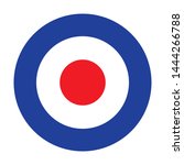 Mod target RAF roundel. Royal Air Force badge symbol. UK military seal. Non combat aircraft roundel.