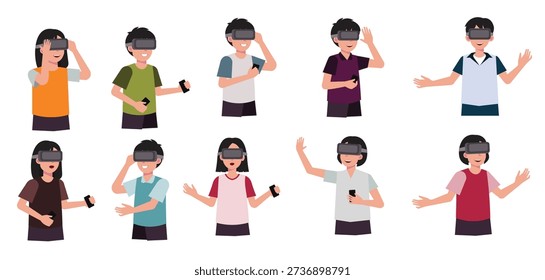 a moda modern collection of illustrations people using virtualern collection of illustrations people using virtual