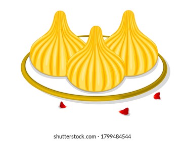 Modak Indian Sweets Or Mithai Food Vector