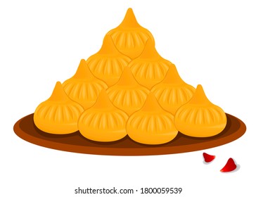 Modak Indian Sweets Or Mithai Food Vector