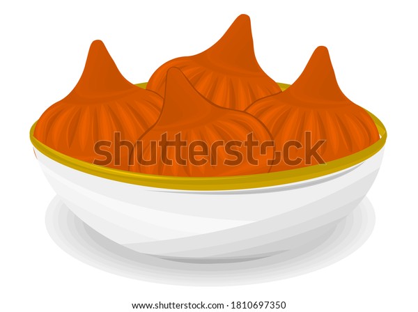 Modak Indian Sweets Mithai Food Vector Stock Vector (Royalty Free ...