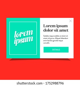 Modal UI Design, Pop up window, Web Design Elements