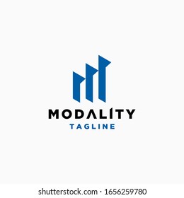 modality logo design inspiration . letter M business logo design template . growth graphic logo design inspiration