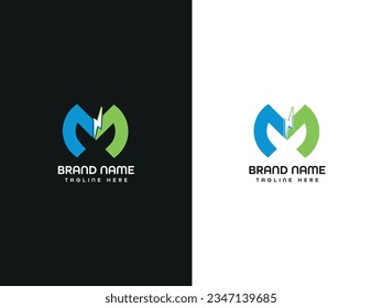 diseño del logotipo de modan monogram latter