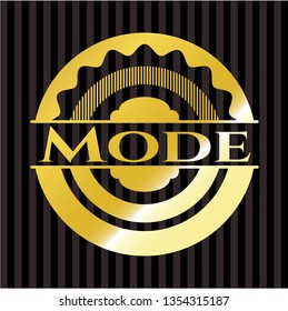 Mode gold badge or emblem