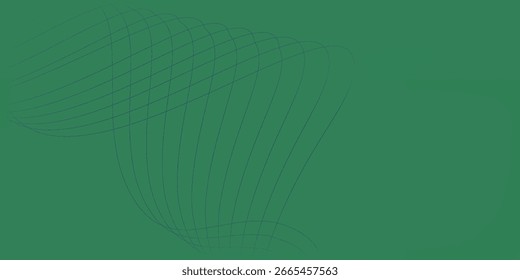 Mode green lines effect whit mesh background. Dynamic translucent soft gradient stream motion. Violet neon color wave. Vector