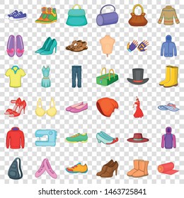 Mode icons set. Cartoon style of 36 mode vector icons for web for any design