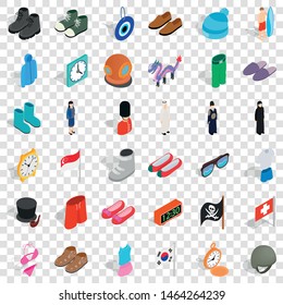 Mode icons set. Isometric style of 36 mode vector icons for web for any design